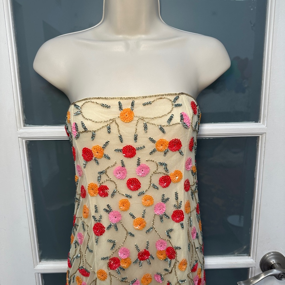 NBD Cream Floral Mini Dress - Picture 2 of 5